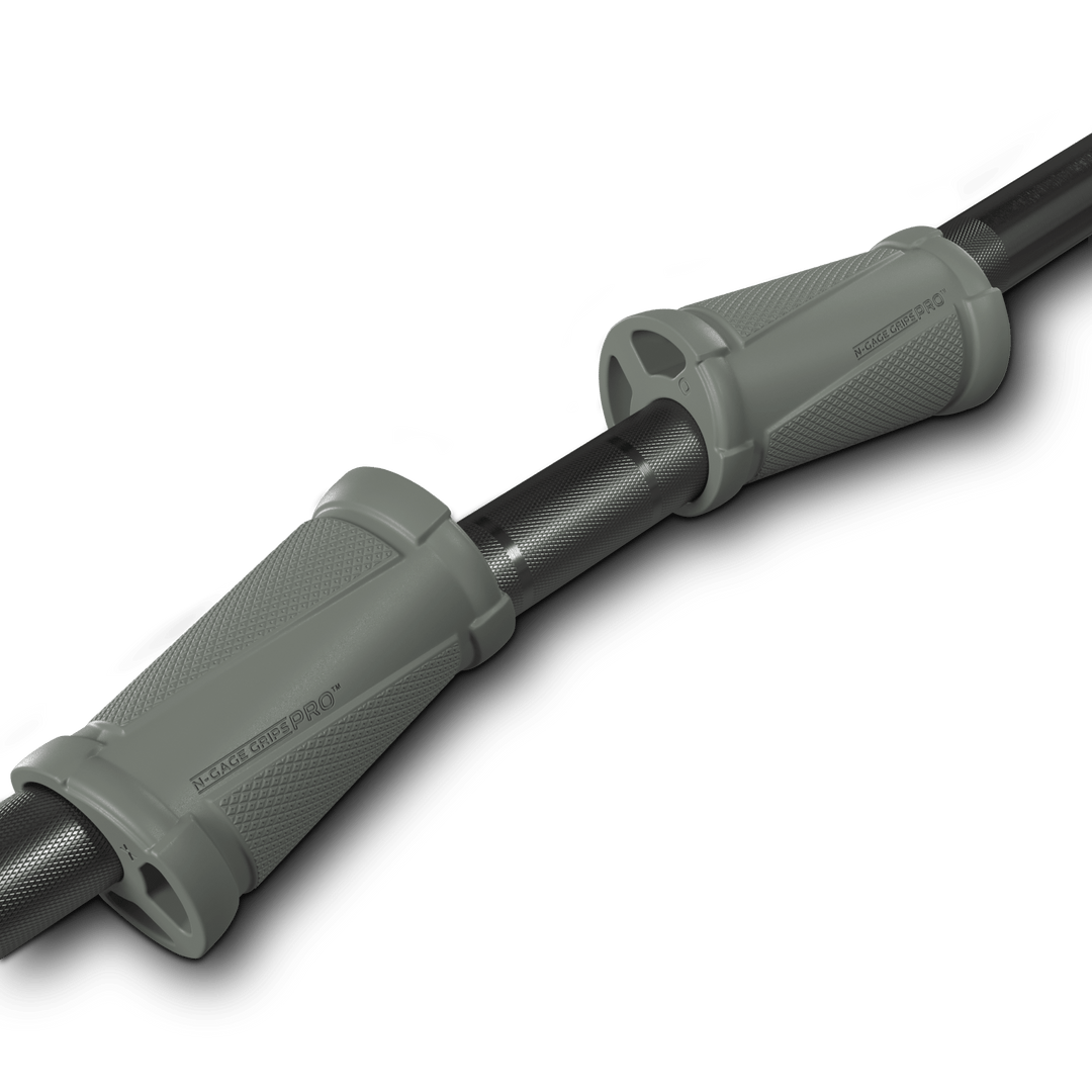 thick grip barbell training attachment - builds grip strength and reduces joint pain during compound lifts